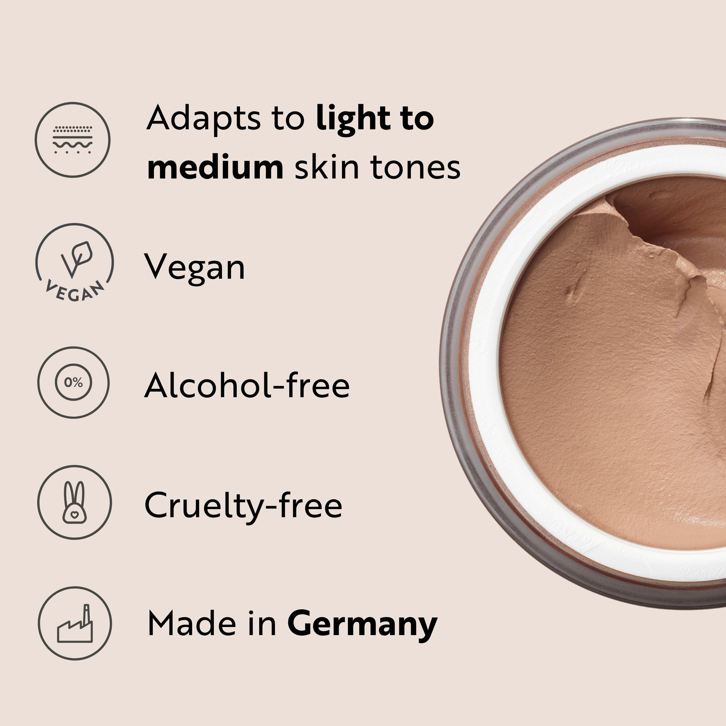 M. Asam mousse brush application demonstrates versatile blending options.