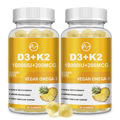 M inch Vitamin D3 K2 Gummies bottle for daily bone and immune wellness