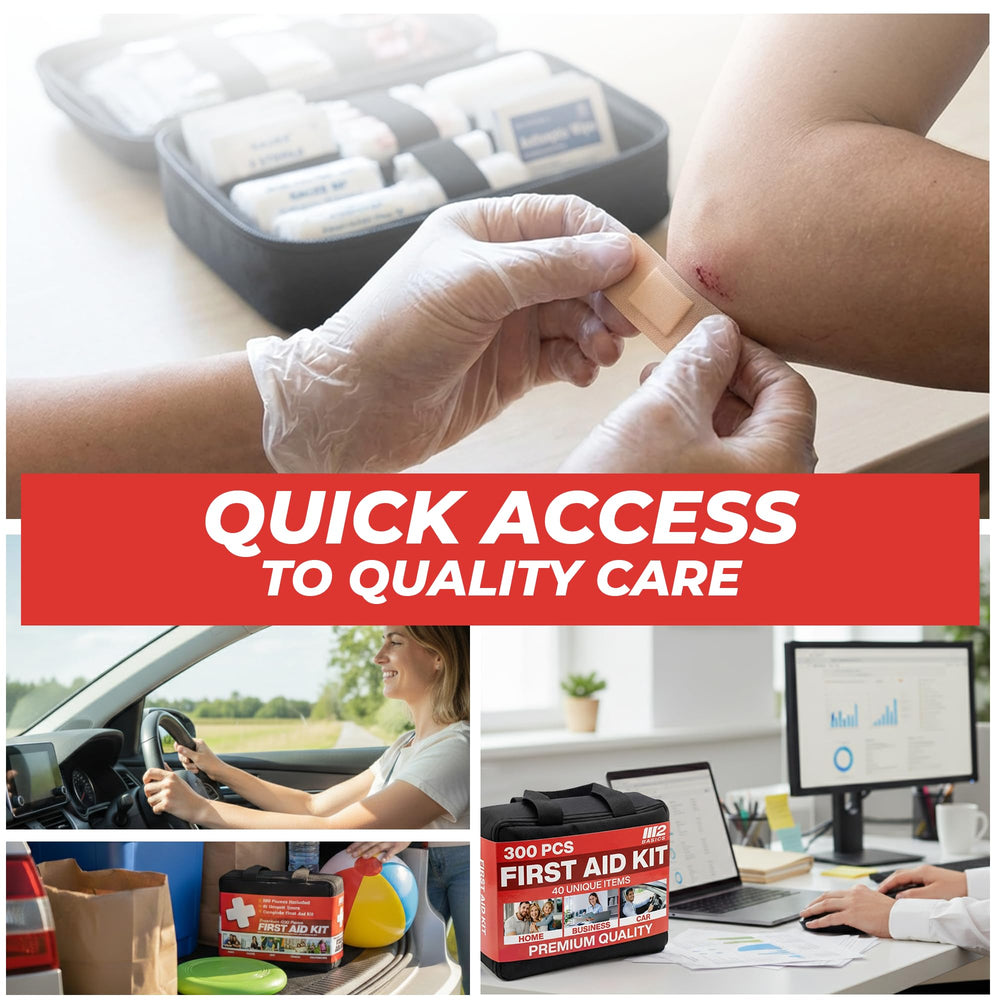 M2 BASICS Premium kit with gloves and medical tape for secure care