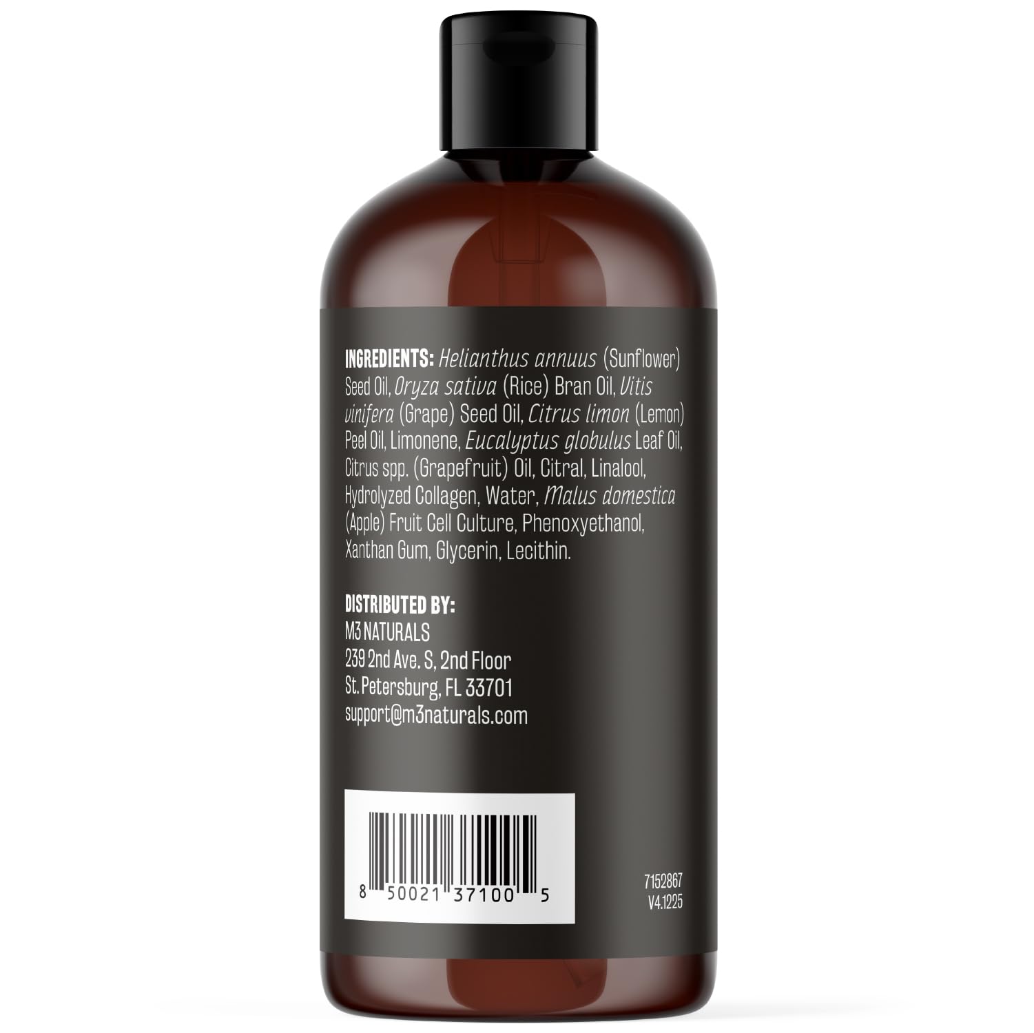 Citrus oils and sunflower seed blend for refreshing scent.