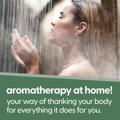 Relaxing shower scene with M3 Naturals eucalyptus steamers.