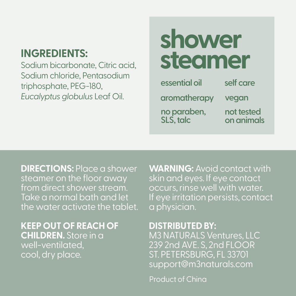 Sinus relief ambience with M3 Naturals eucalyptus steamers.