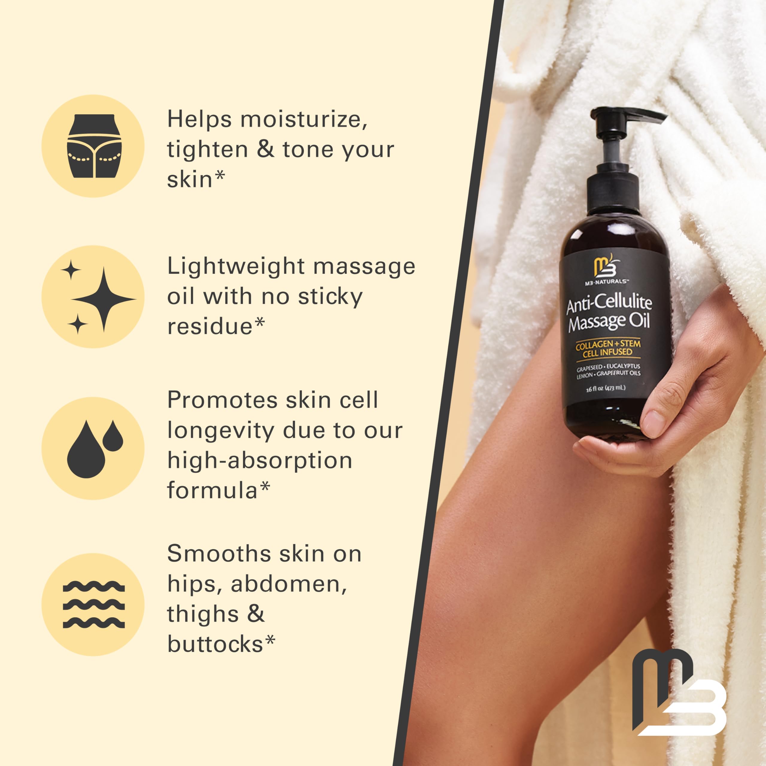 M3 Naturals skin texture improvement on legs for smoother look