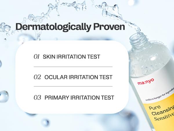 Ma:nyo Pure Cleansing Water hydration effect depicted through refreshed, dewy complexion.
