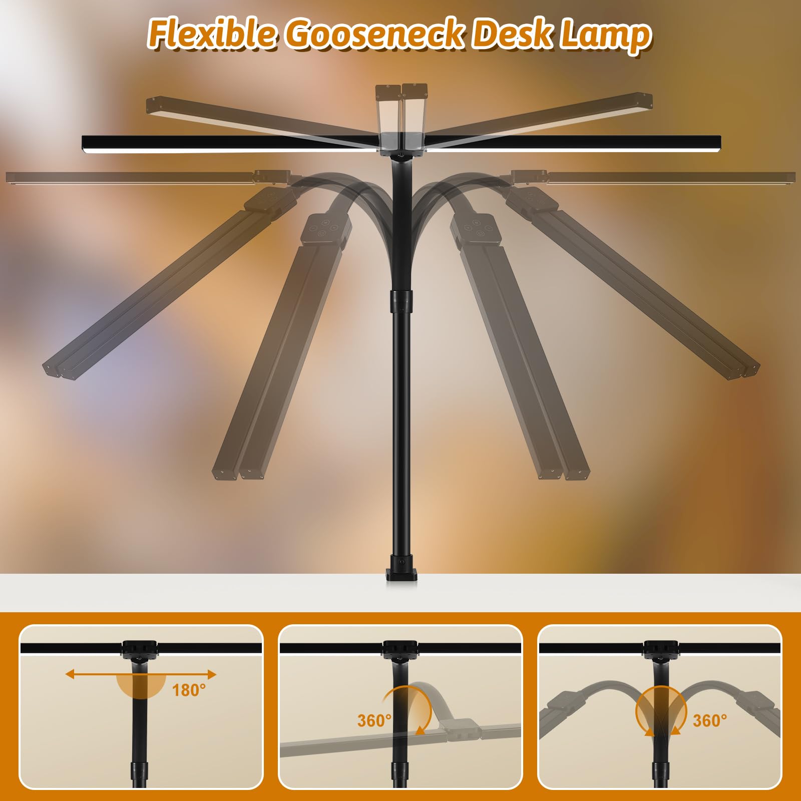 MACASA desk lamp with adjustable color temperature for focused or relaxed lighting during tasks