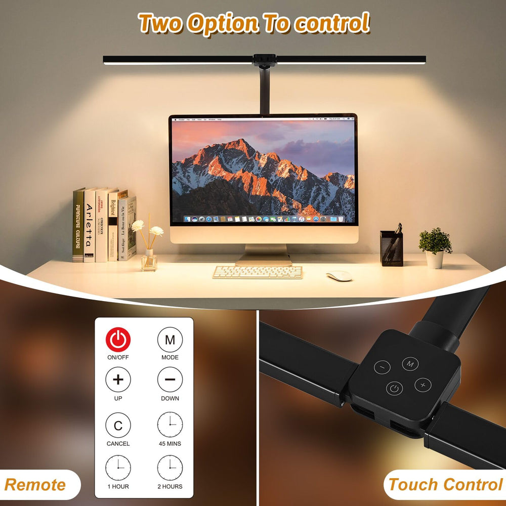 MACASA LED desk lamp remote control for easy brightness and color temperature adjustments