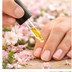 Maccibelle Cuticle Oil glass dropper for sanitary, precise dispensing.