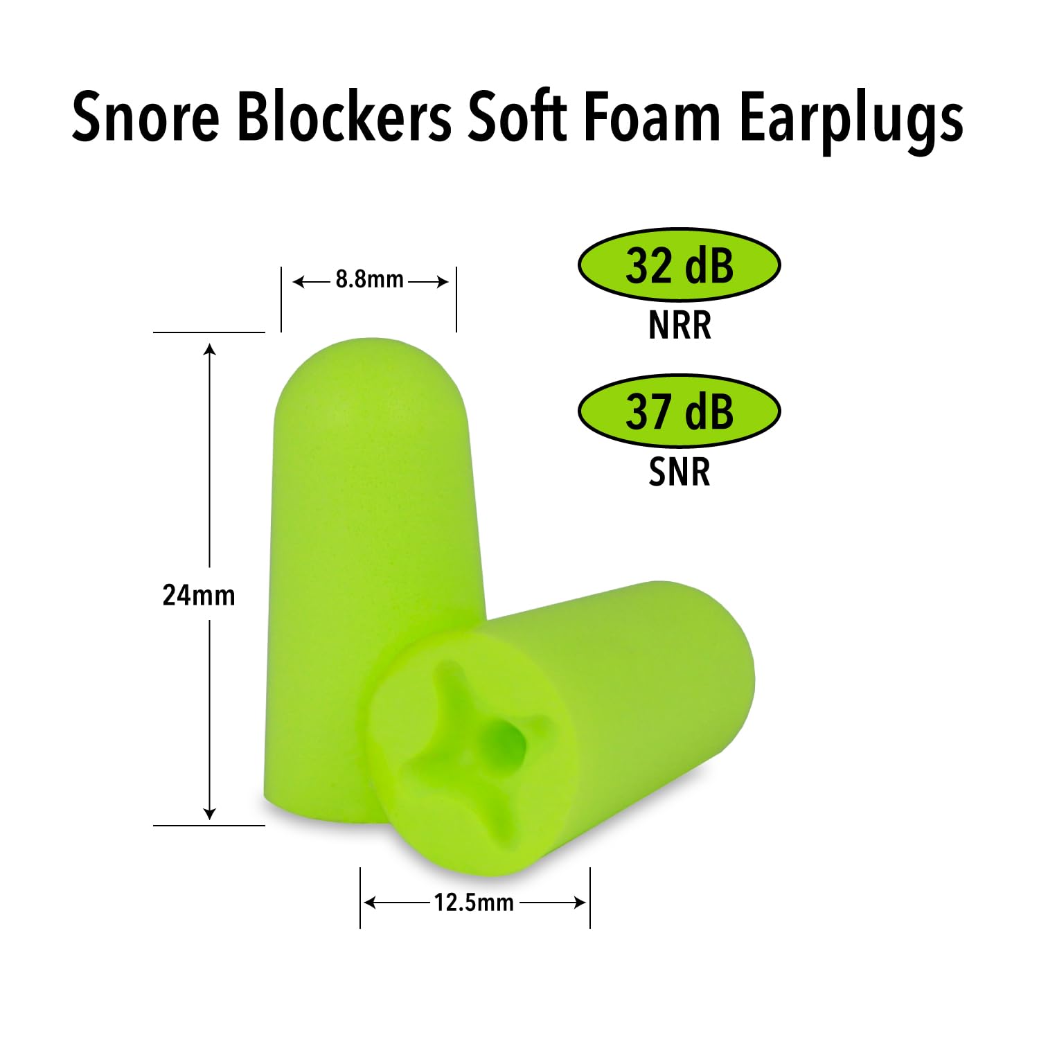 Mack's Snore Blockers in-use, side sleeper comfort, soft foam for a restful night.