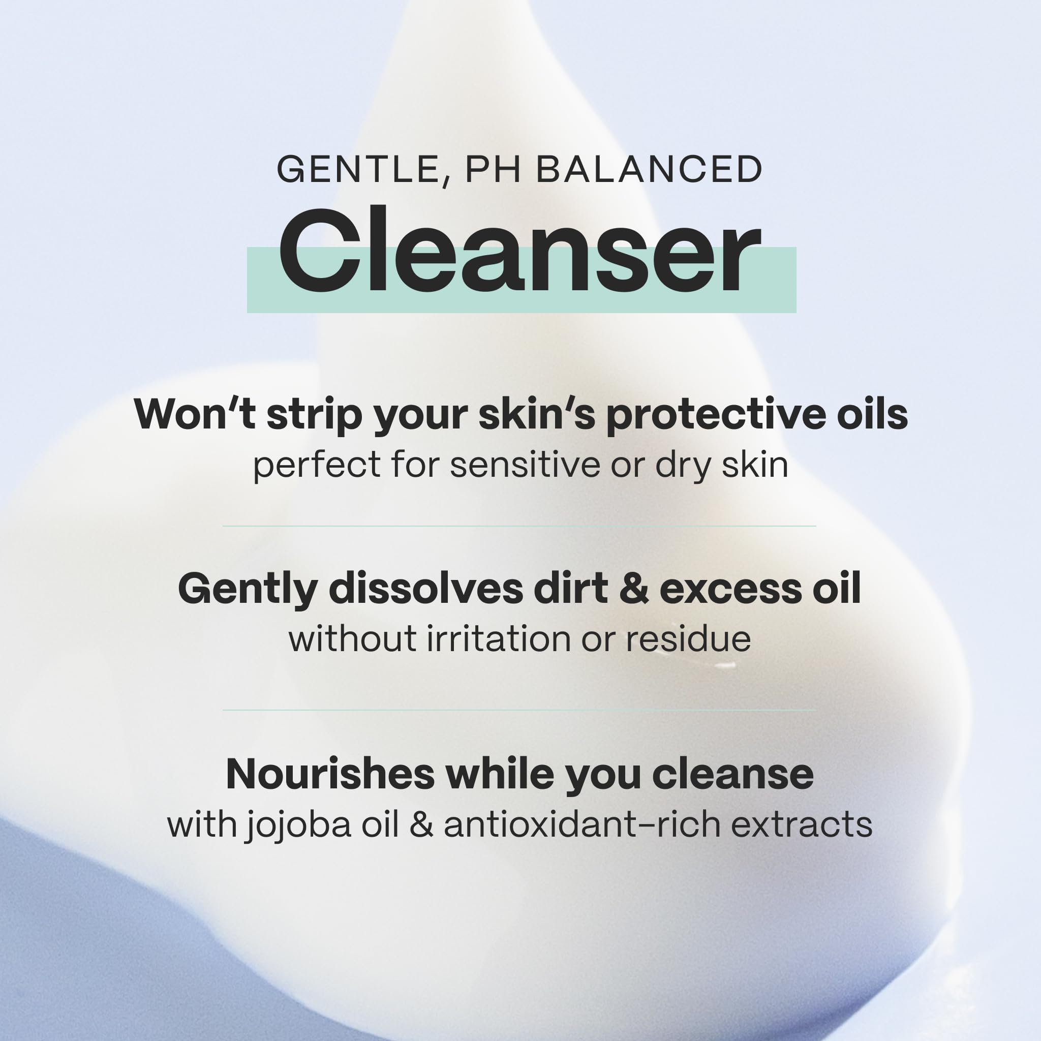 Mad Hippie Cream Cleanser pump, easy-on application on damp skin.