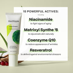 Pump bottle of Mad Hippie Face Cream for easy daily application