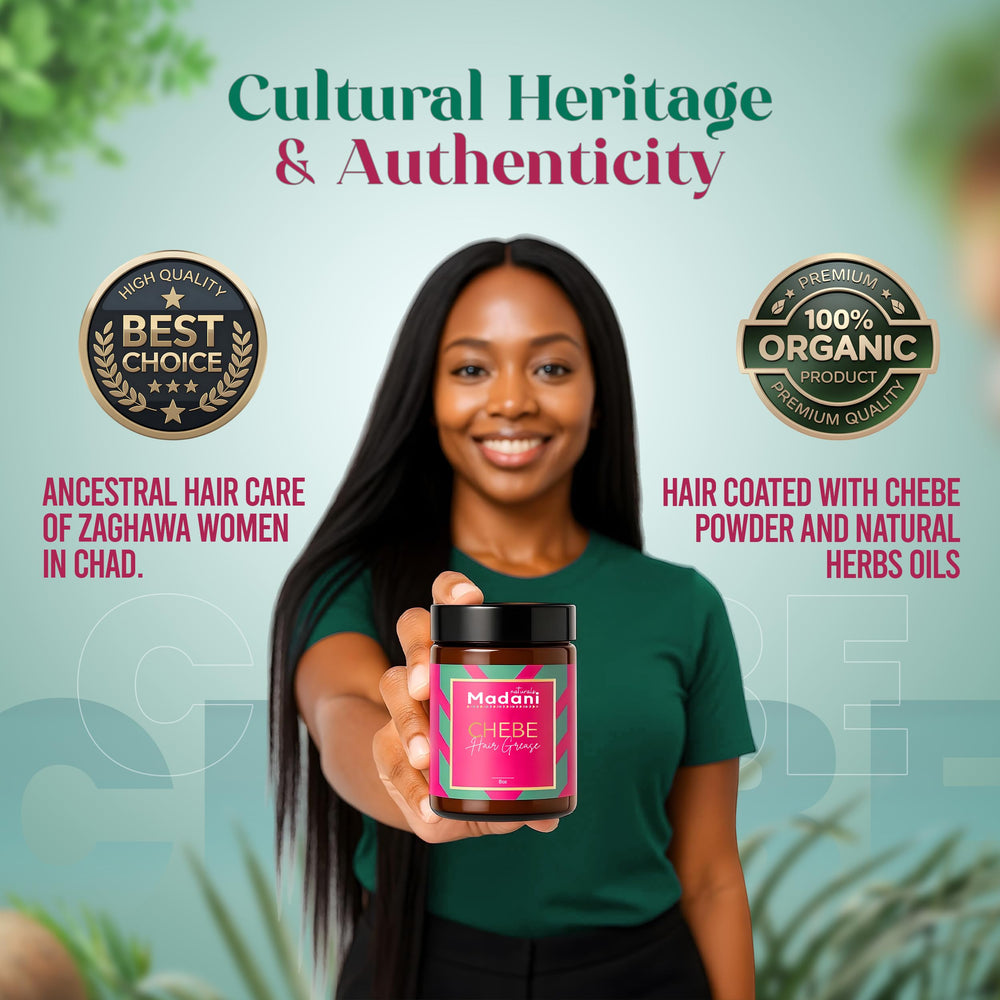 Chebe powder with oils blend supports overall hair health