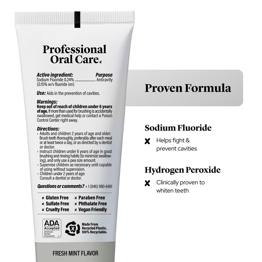 Made by Dentists recyclable packaging closeup promoting eco-friendly toothpaste.