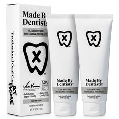 Made by Dentists ultra whitening paste pack front view for daily whitening routine.