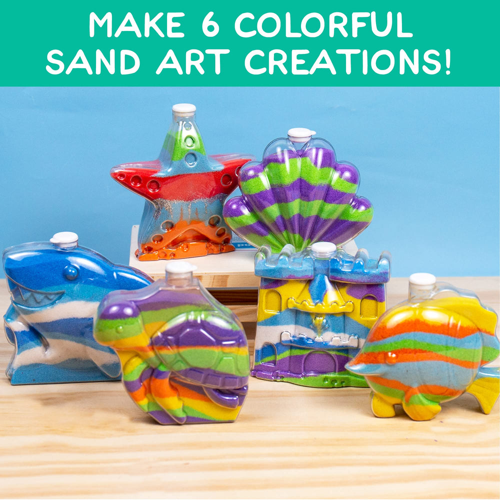 Made By Me seashell bottle shows vibrant layers for creative, mess-free play
