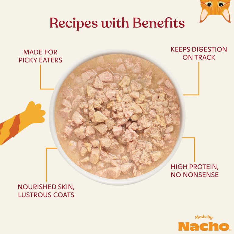 Made by Nacho prebiotics image highlights digestive support from pumpkin and cranberries.