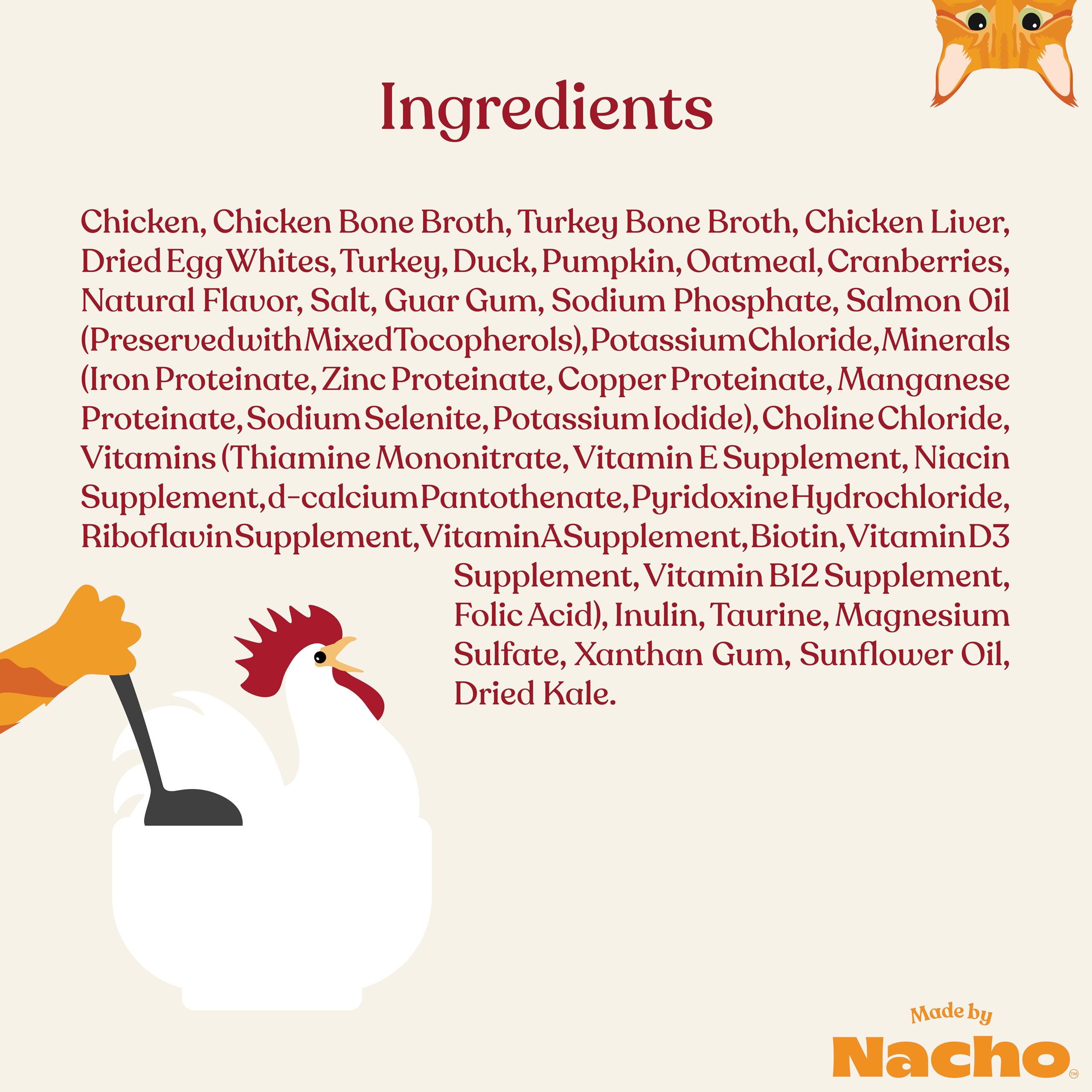 Made by Nacho ten-pack cups image suggests convenient, protein-rich meals.