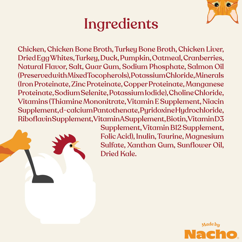 Made by Nacho ten-pack cups image suggests convenient, protein-rich meals.