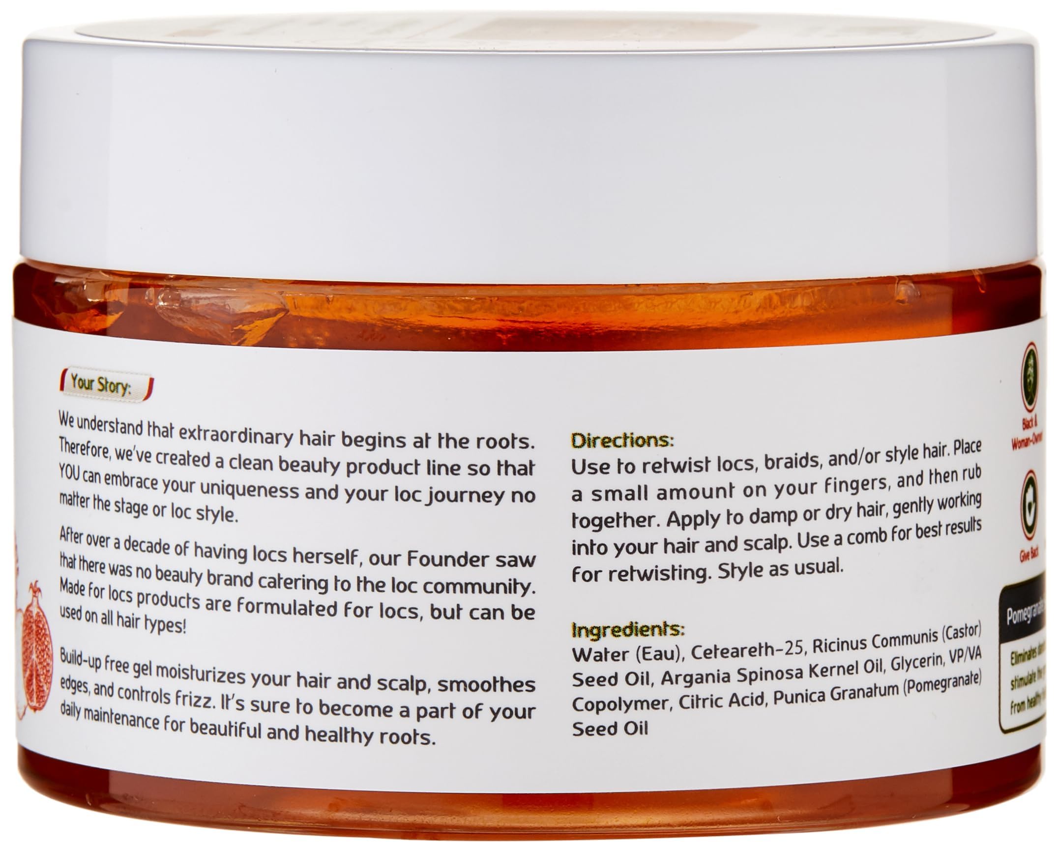 Made For Locs castor oil ingredient offering natural nourishment.