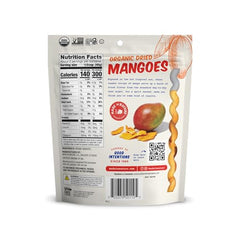 Made In Nature closeup juicy mango strips emphasize tender texture ideal for on-the-go cravings.