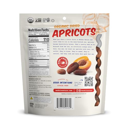 Made In Nature pitted apricots with soft, chewy texture for quick bites