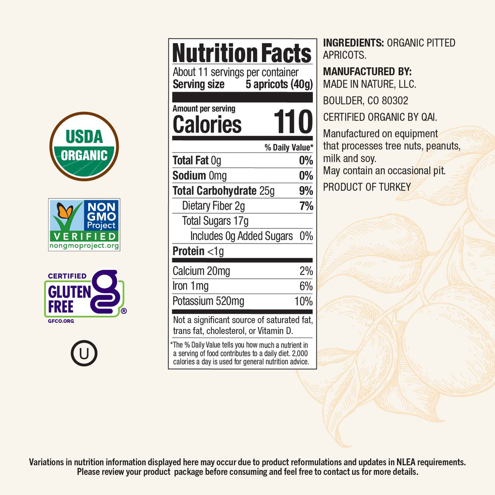 Made In Nature kosher-certified apricots ready for pack-and-go treats