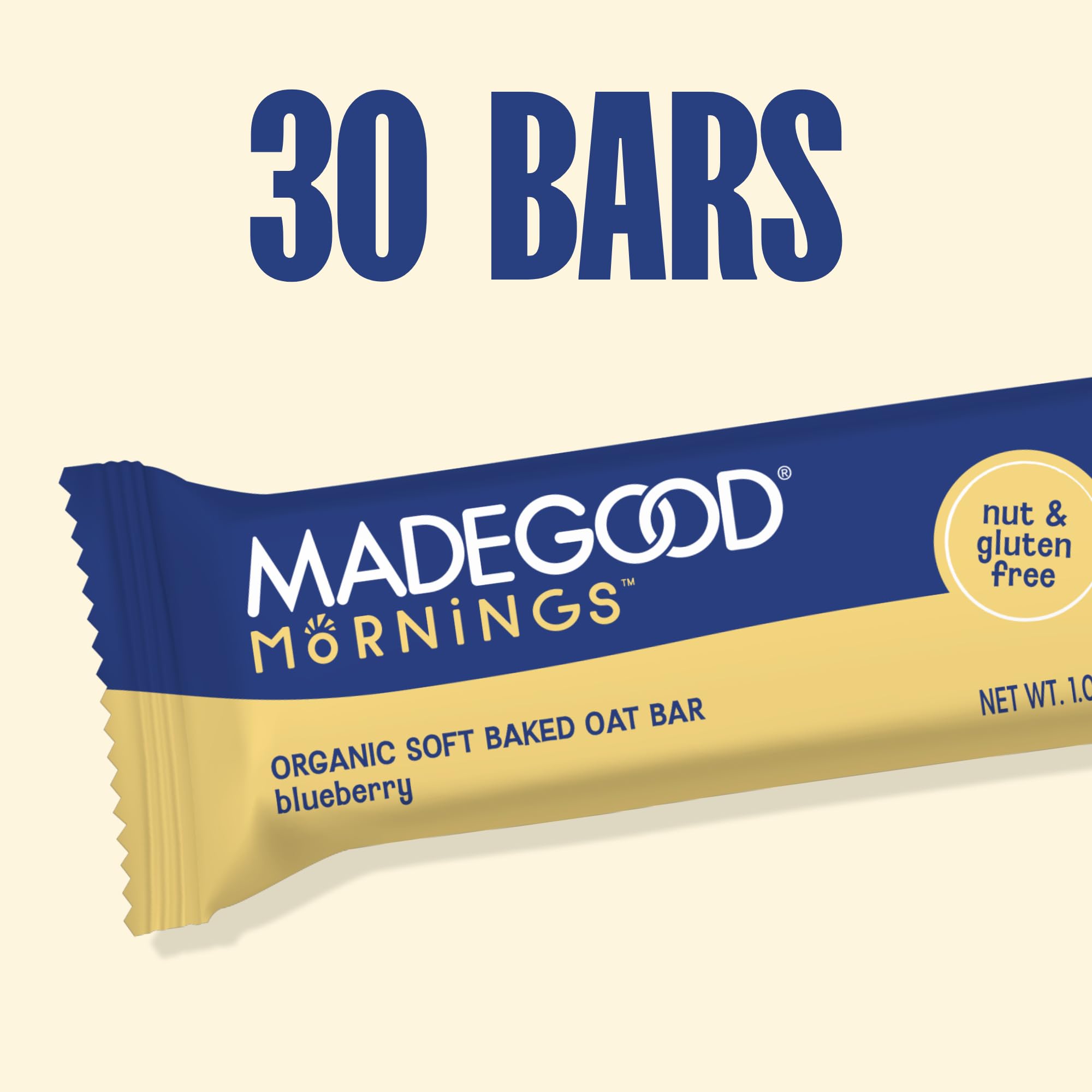 MadeGood Mornings bars show six-vegetable extracts for busy days.