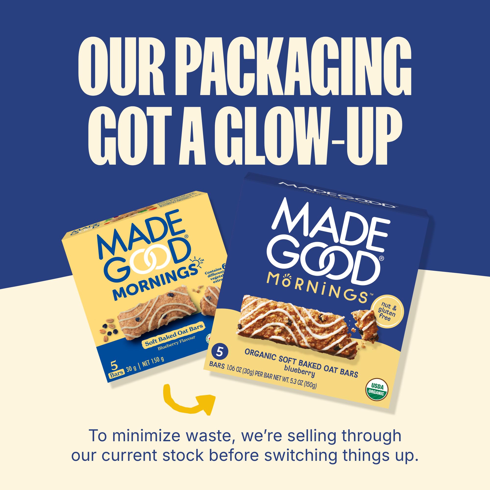 MadeGood Mornings bulk bars suitable for family snack time and school lunches.