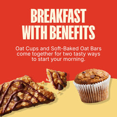 MadeGood Mornings blueberry oat bar close-up highlighting soft, bakery-style texture.