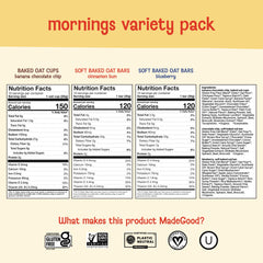 MadeGood Mornings cinnamon bun oat bar in-pack shot ideal for on-the-go snacking.