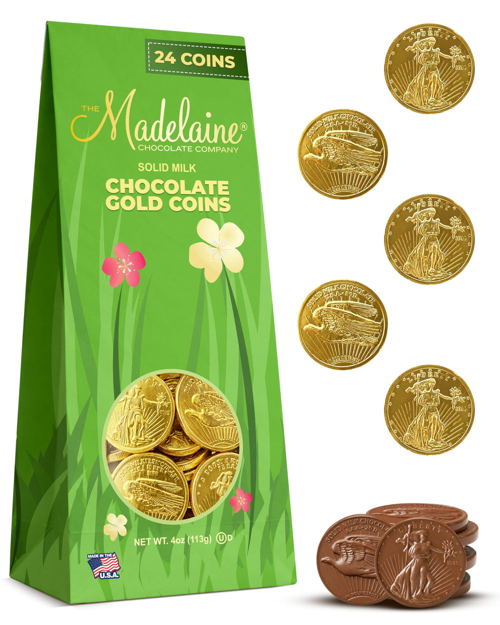 Madelaine gold-foil-wrapped coins for Easter baskets.