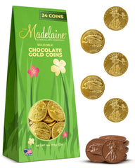 Madelaine gold-foil-wrapped coins for Easter baskets.
