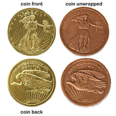 Madelaine Kosher-certified milk chocolate coins for gifting.