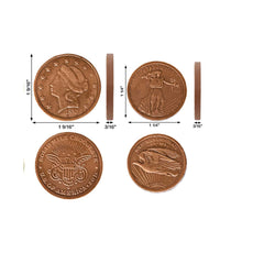 Kid-friendly Madelaine Gold Chocolate Coins for parties and rewards.