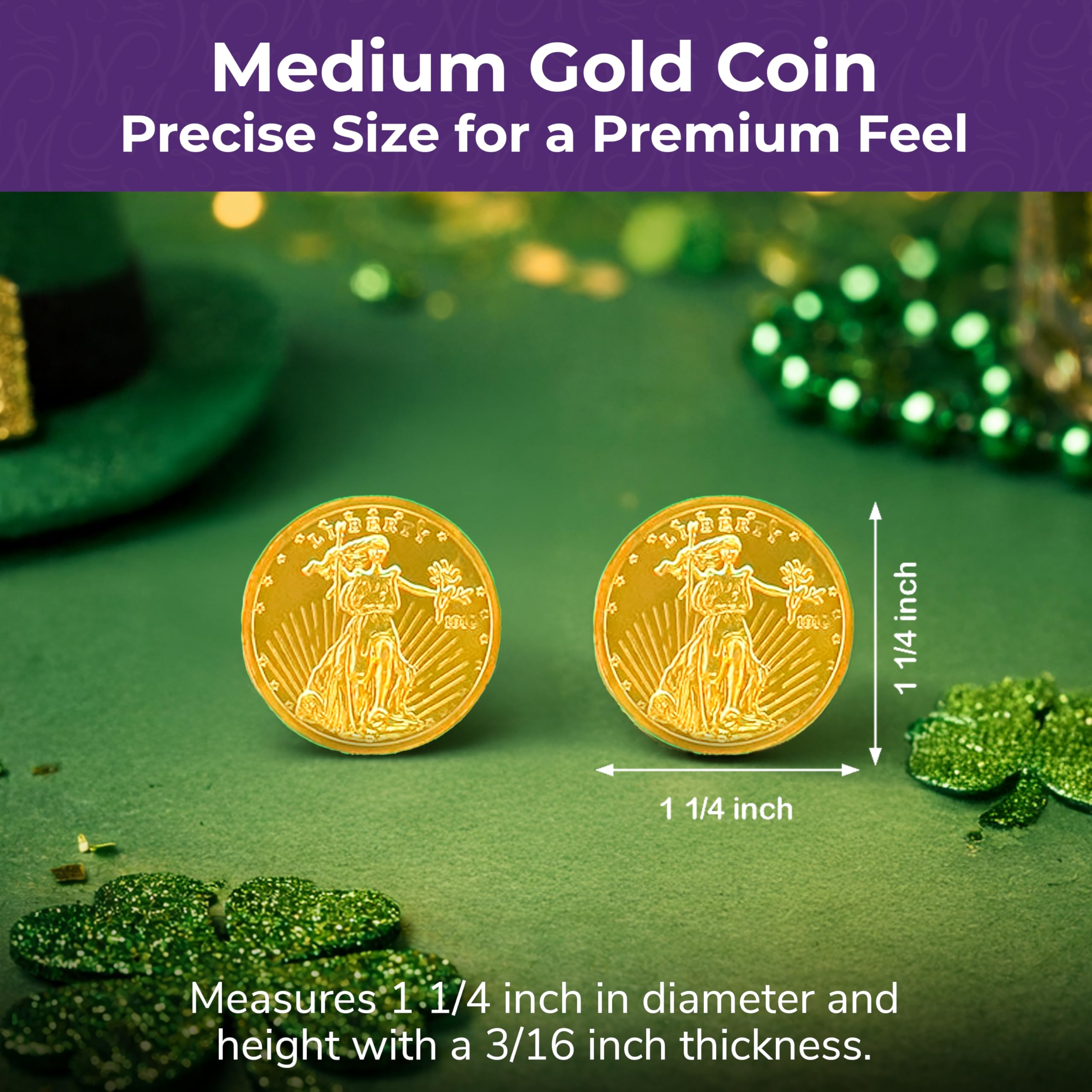 Madelaine Gold Coins arranged for classroom treats and sharing.