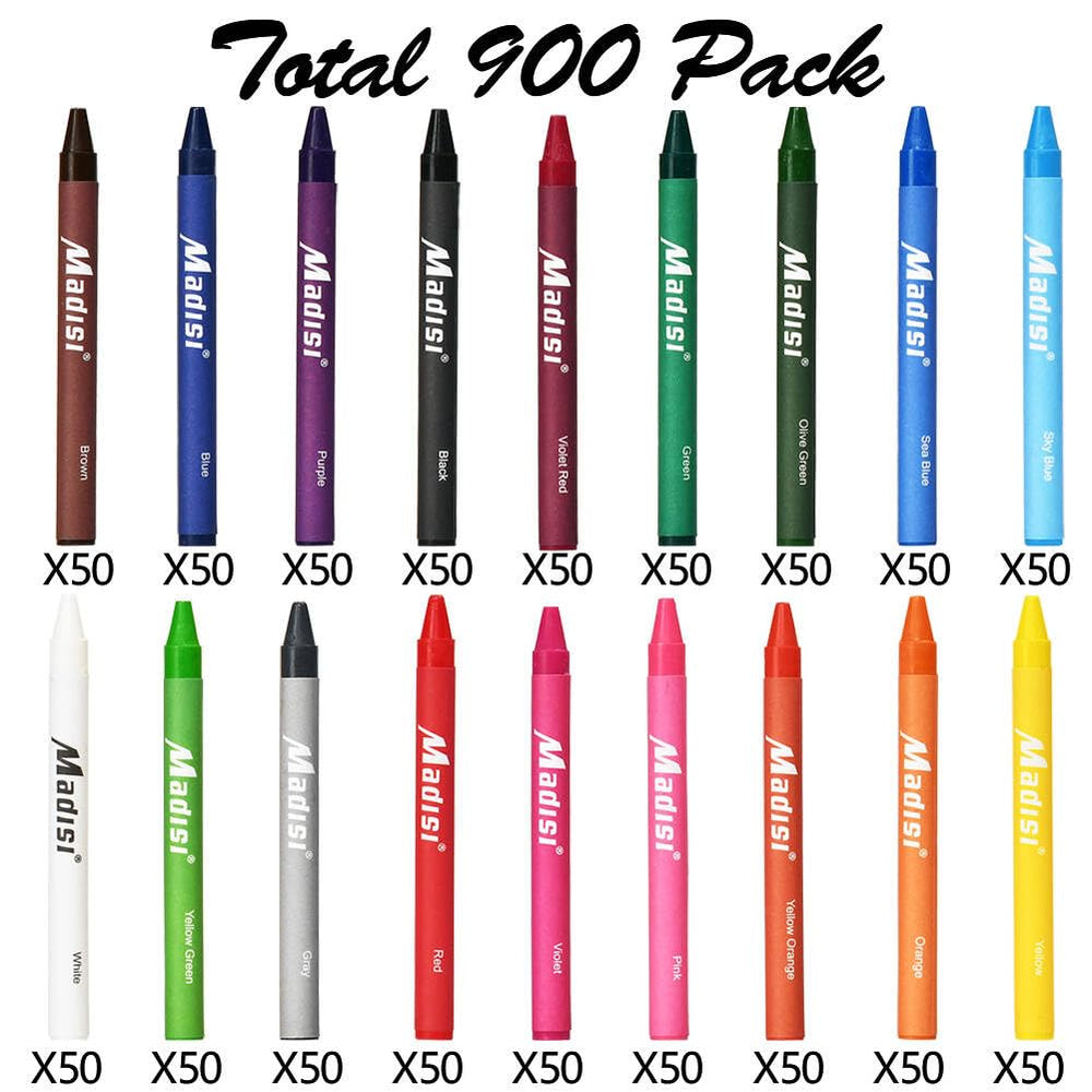 Madisi Crayon Bulk Pack colors: vibrant assortment for creative projects.