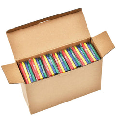 Madisi Crayons bulk pack in a box open, ideal for classroom sharing.