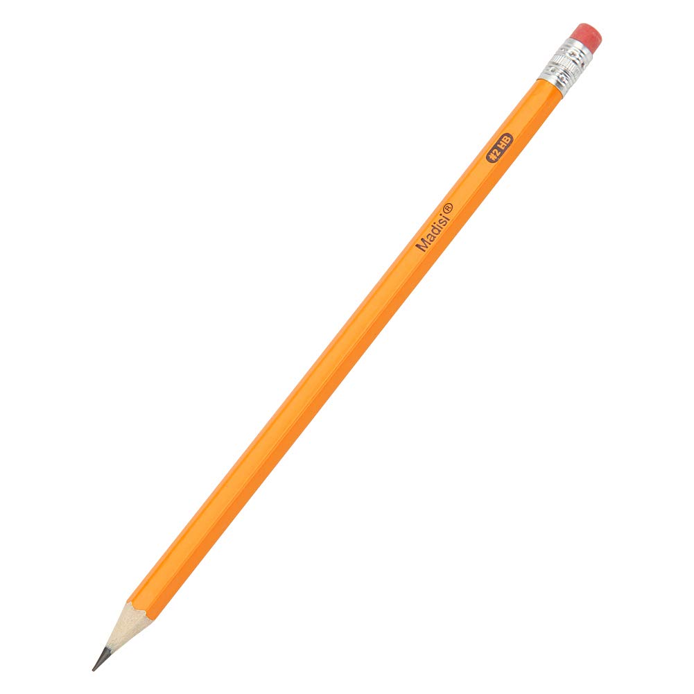 Madisi rounded hexagonal pencil in yellow offers comfortable grip.