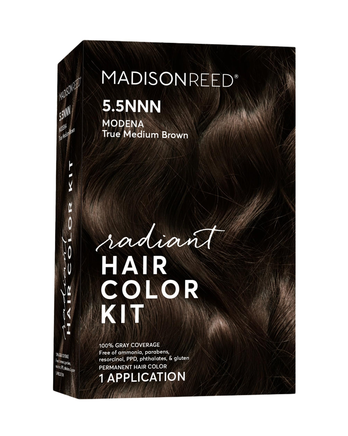 Madison Reed Radiant Color Kit bottle being poured for at-home color application.