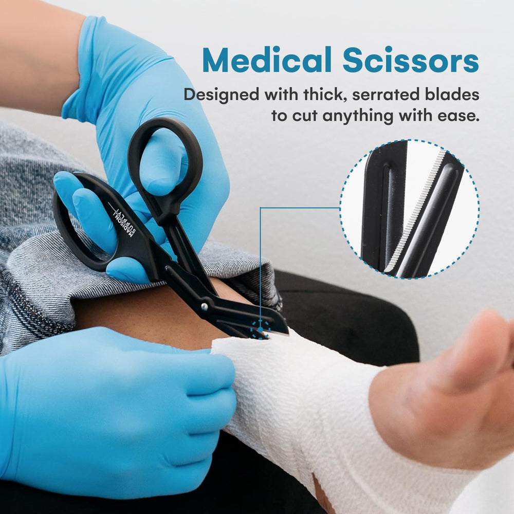 Madison Supply non-stick coated blades reduce sticking during quick cuts.