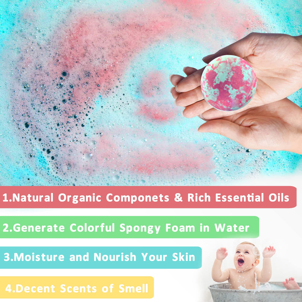 MADO Unicorn Bath Bombs peach scent brings sweet, fruity notes to bath.