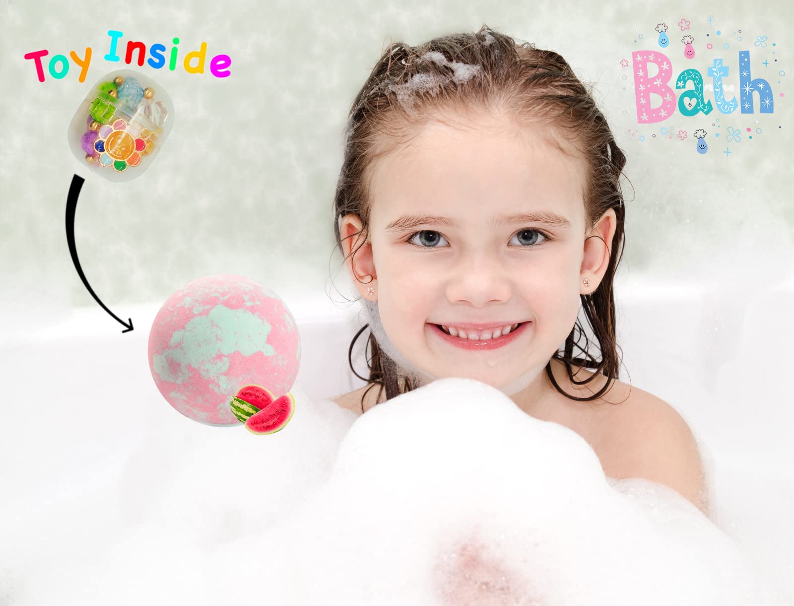MADO Unicorn Bath Bombs watermelon scent adds fruity bath fun.