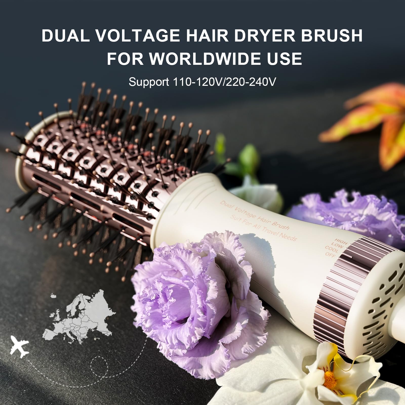 Madremía compact travel hair styler case fits easily in luggage for easy packing