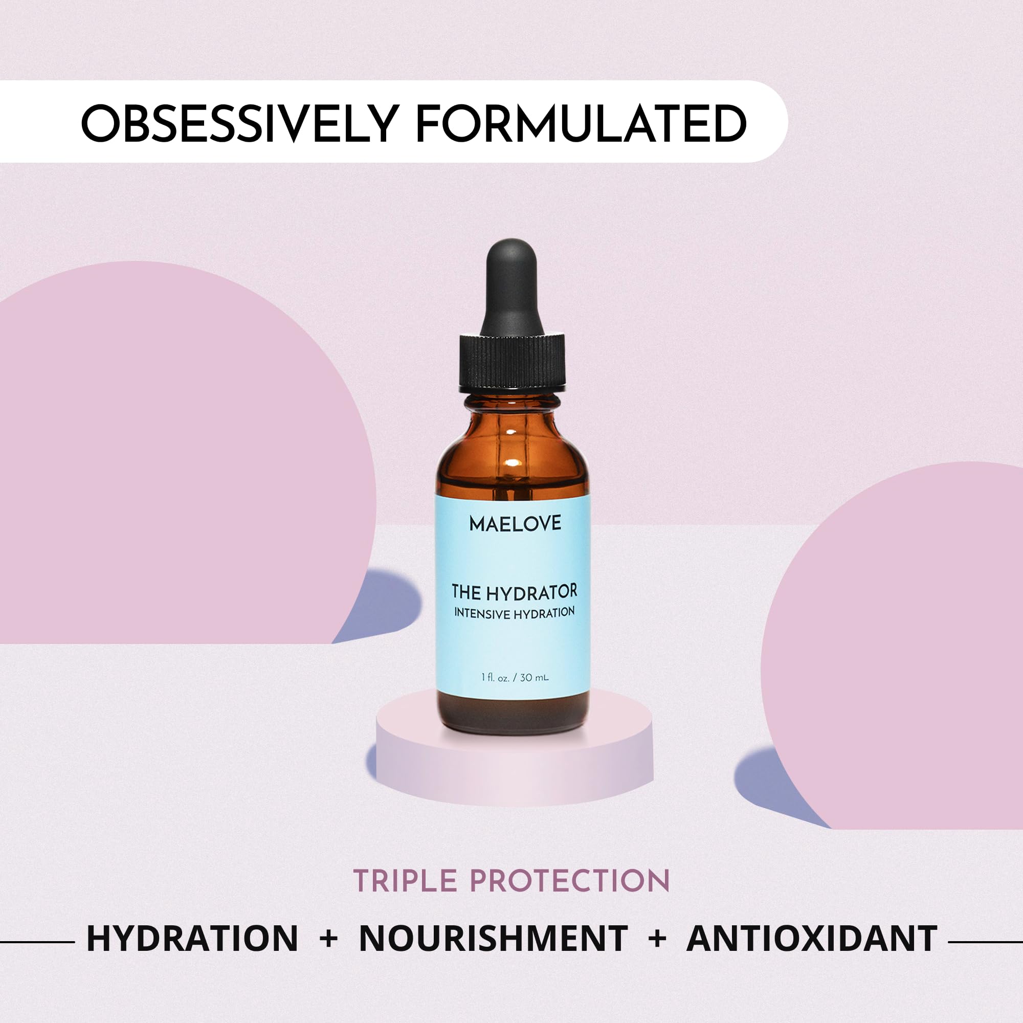 MAELOVE Hydrator dropper releasing clear serum for fast absorption