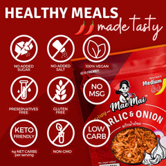 MaeMai medium spice sprinkle on ramen demonstrates quick, zero-effort flavor boost.