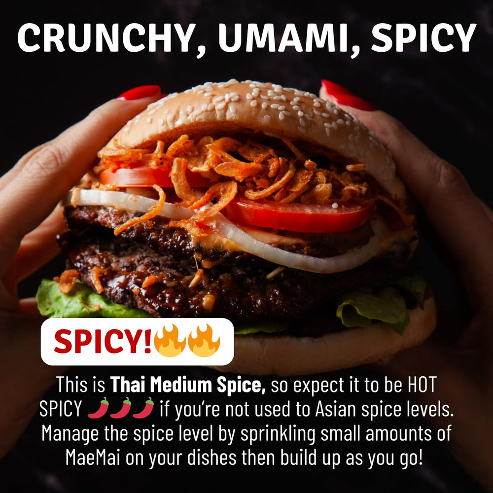 MaeMai spice topping on eggs demonstrates easy breakfast upgrade.