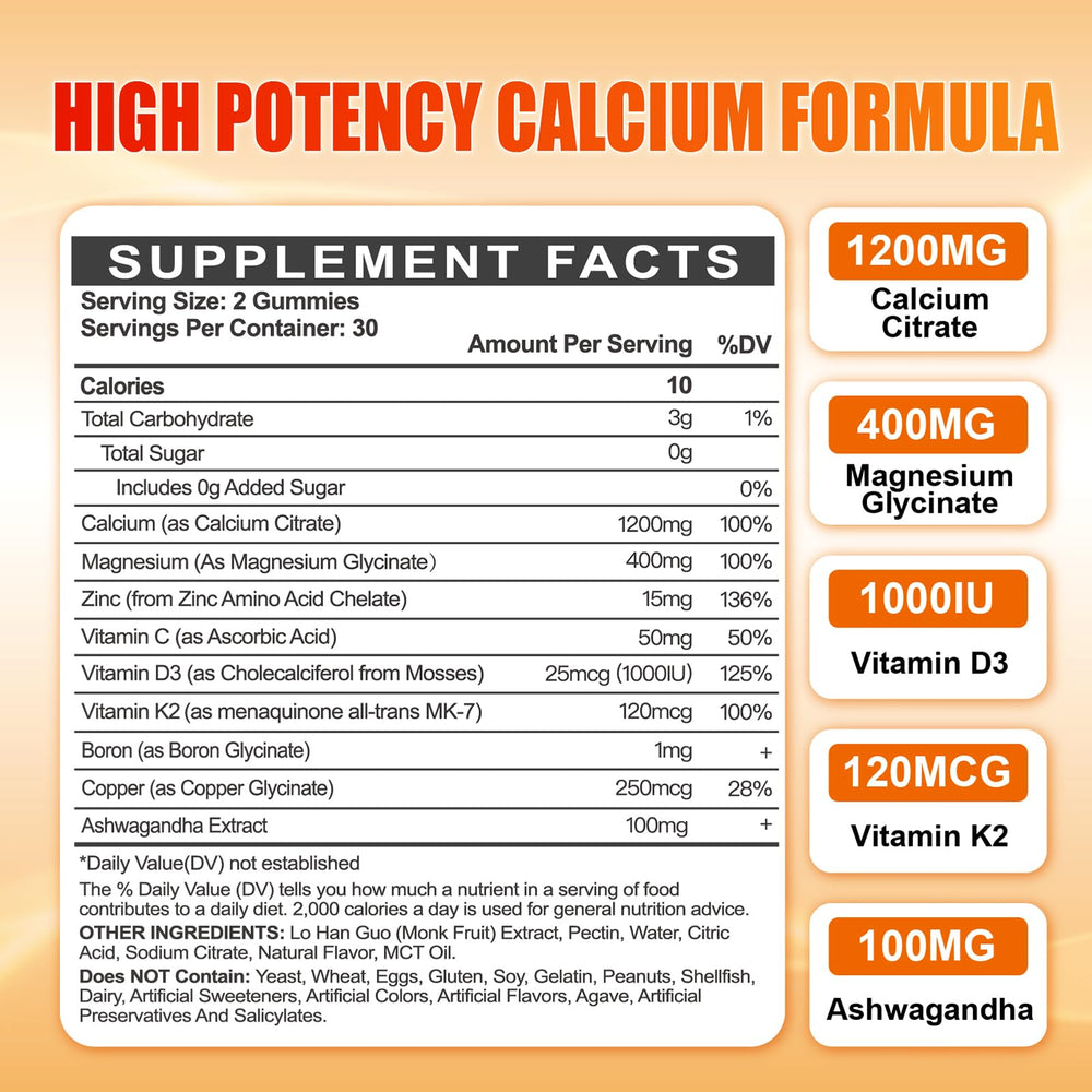 Maennyliy Calcium D3 K2 gummies show bone support and daily balance.