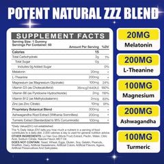 Maennyliy Melatonin Gummies bottle close-up showing packaging