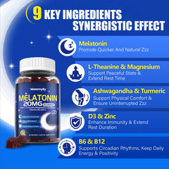 Maennyliy Melatonin Gummies on spoon highlighting chewable form