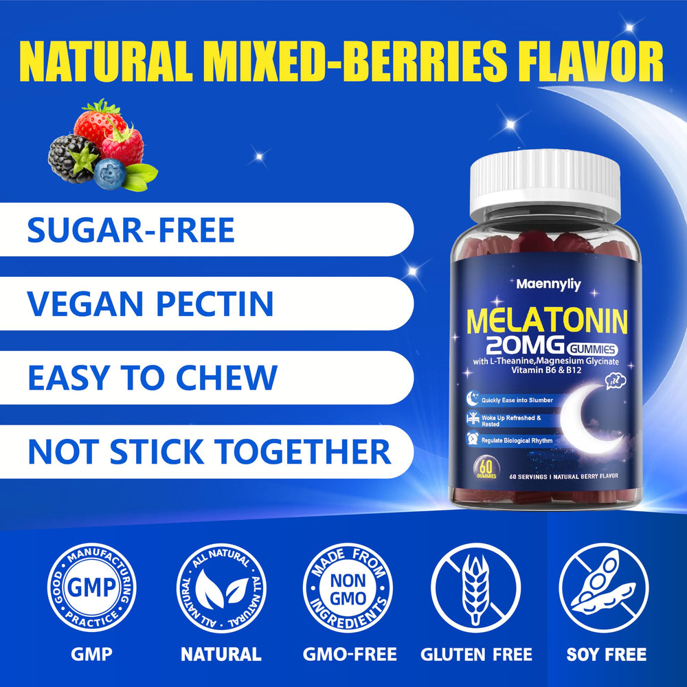 Maennyliy Melatonin Gummies ingredients infographic overview