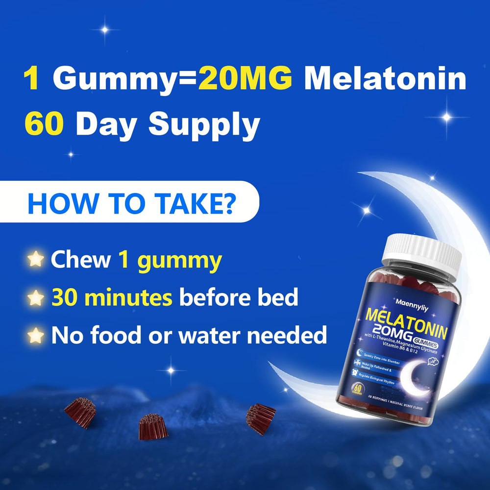 Maennyliy Melatonin Gummies mixed berries flavor presentation
